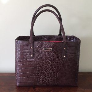 Genuine kate spade leather brown alligator bag
